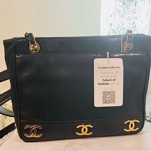 Triple CC Chanel shoulder bag/tote